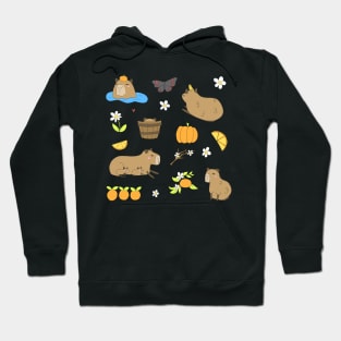 Capybara and Oranges Sticker Pack Hoodie